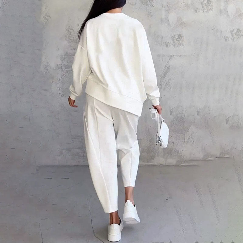 LIANNE | Conjunto de dos piezas con camiseta de manga larga y pantalón holgado