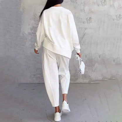 LIANNE | Conjunto de dos piezas con camiseta de manga larga y pantalón holgado