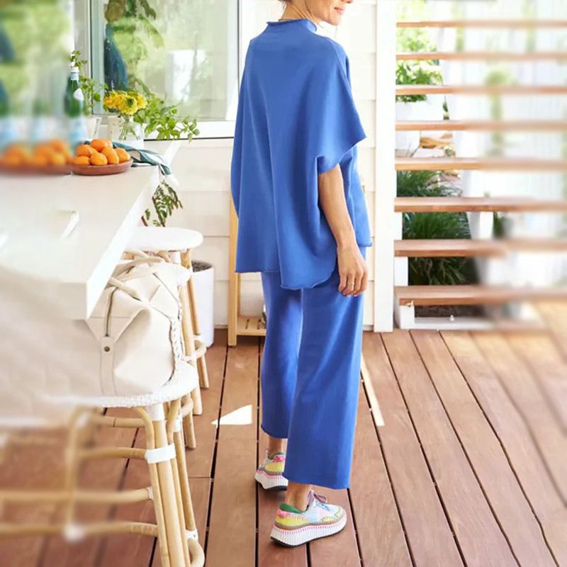 Conjunto de Pantalón Ancho con Mangas 3/4 para Mujer 