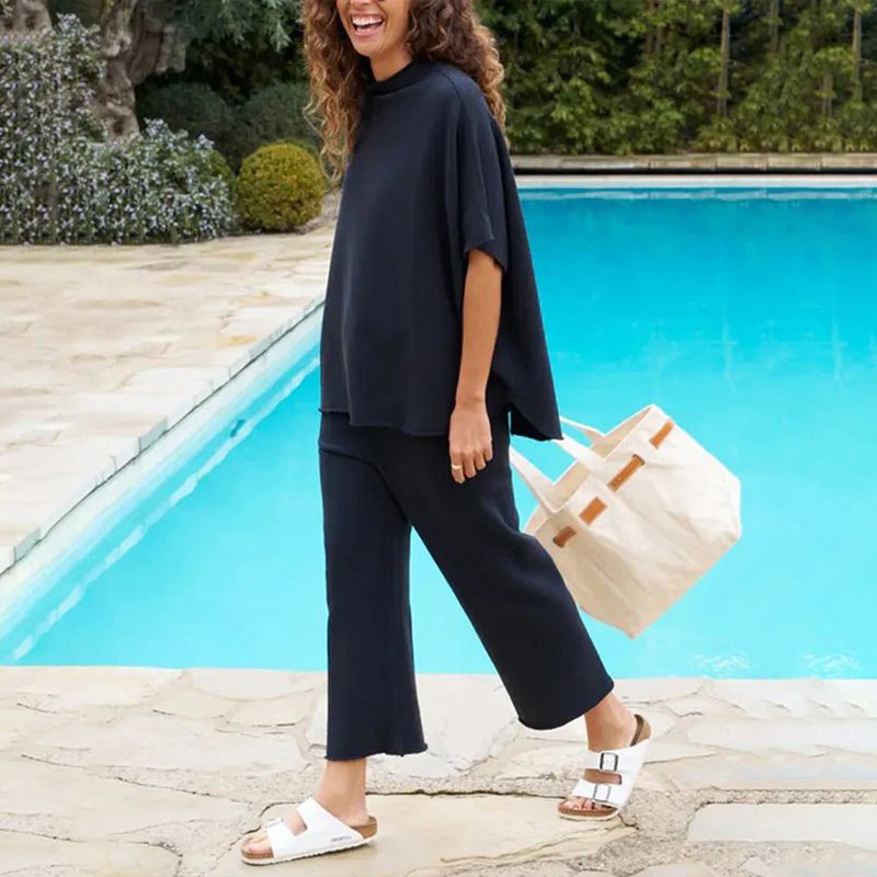 Conjunto de Pantalón Ancho con Mangas 3/4 para Mujer 