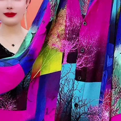 Camisa de longitud media para mujer de mediana edad