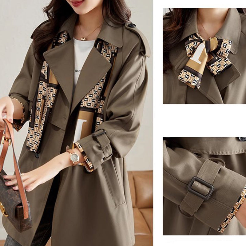 Big Sale💥Women's Slimming Lapel Mid-Length Trench Coat