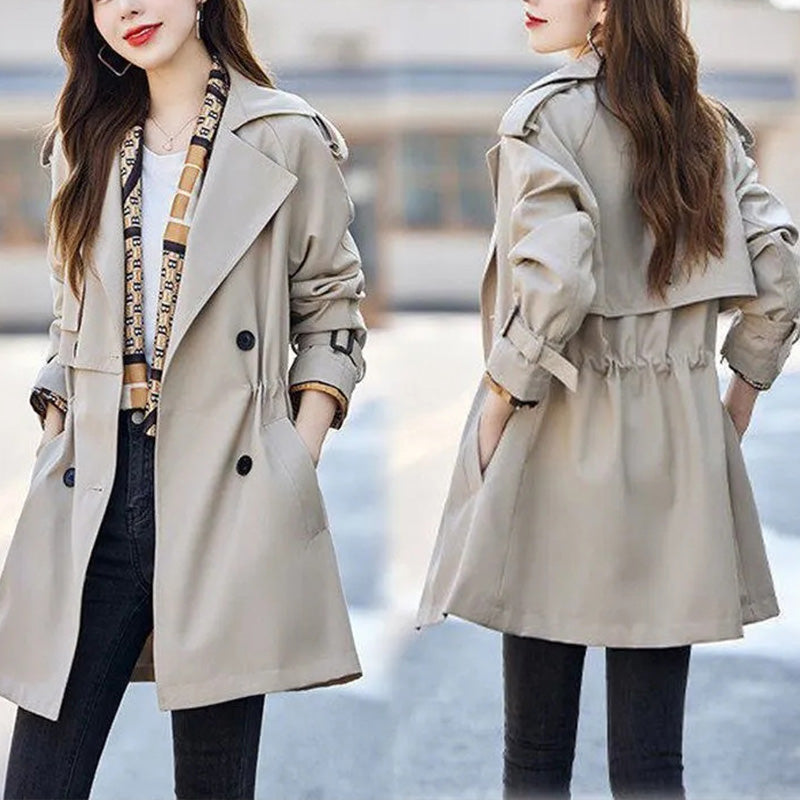 Big Sale💥Women's Slimming Lapel Mid-Length Trench Coat