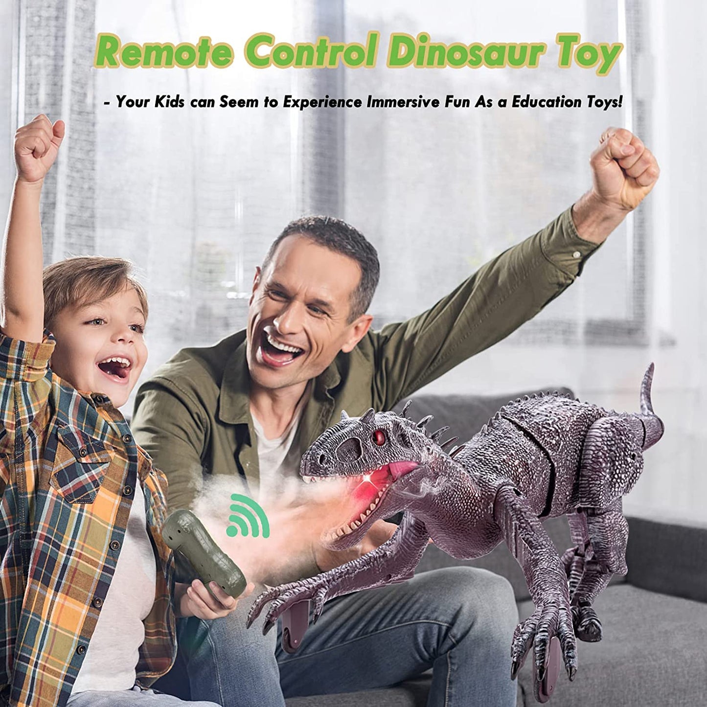Los mejores regalos para niños en 2025: Dinosaurio realista a control remoto (envío gratis) 