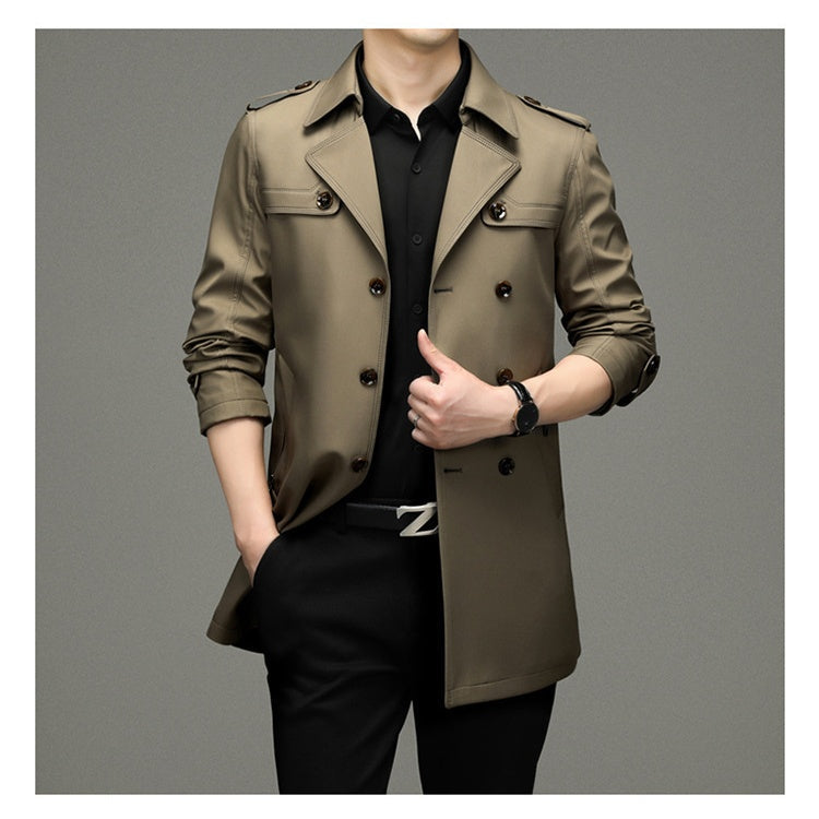 Men's Double Buttoned Windbreaker Jacket
