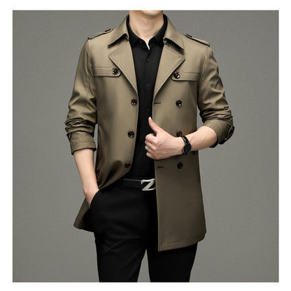 Men's Double Buttoned Windbreaker Jacket