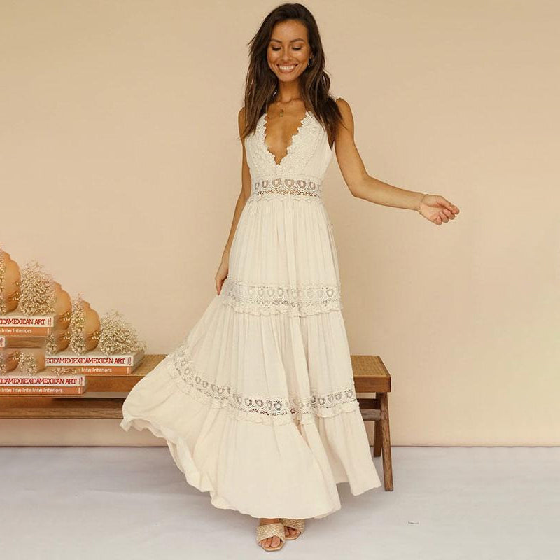 Serena | Chic Lace V-Neck Dress