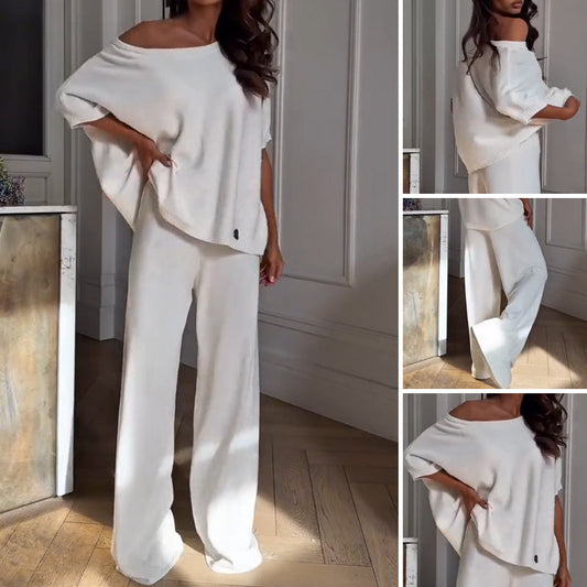 🔥Summer New Arrivals🔥Women's Casual Two-Piece Set One-Shoulder Top & Pants