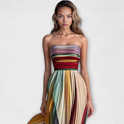 Vestido de verano multicolor para mujer