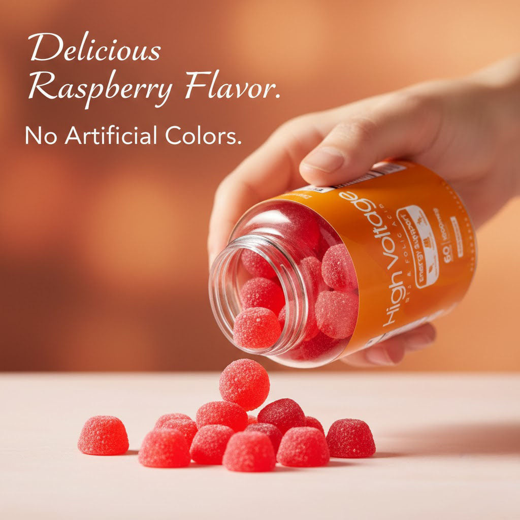 HV Raspberry B12 Gummies – Your Daily Little Boost